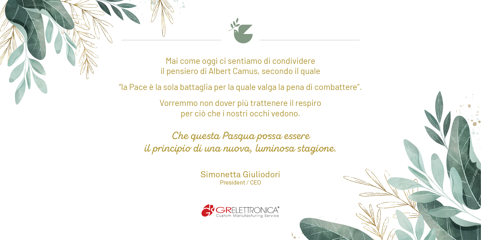 Gr Elettronica augura Buona Pasqua ai suoi clienti e partners